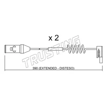 TRUSTING SU.167K - Contact d'avertissement, usure des plaquettes de frein