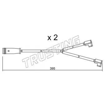 TRUSTING SU.174K - Contact d'avertissement, usure des plaquettes de frein