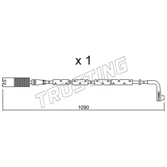 Contact d'avertissement, usure des plaquettes de frein TRUSTING OEM 34356789445