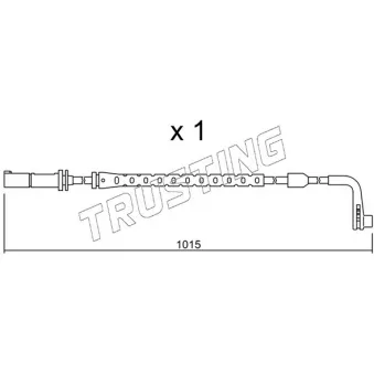 Contact d'avertissement, usure des plaquettes de frein TRUSTING OEM 34356780699