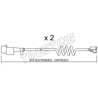 TRUSTING SU.226K - Contact d'avertissement, usure des plaquettes de frein