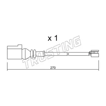 Contact d'avertissement, usure des plaquettes de frein TRUSTING SU.246