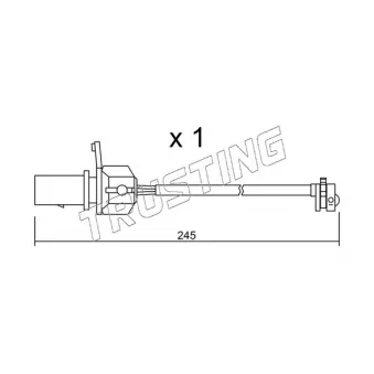 Contact d'avertissement, usure des plaquettes de frein TRUSTING OEM 3B7615121