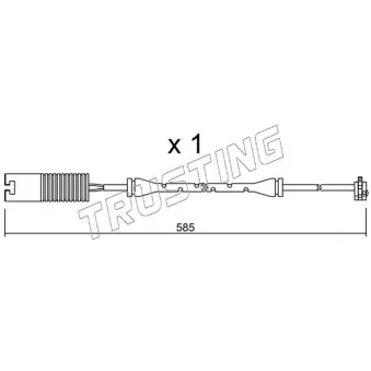 TRUSTING SU.250 - Contact d'avertissement, usure des plaquettes de frein