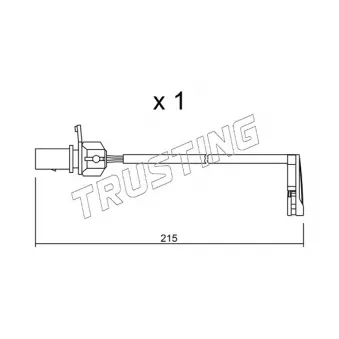 Contact d'avertissement, usure des plaquettes de frein TRUSTING OEM 4G0615121