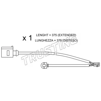 Contact d'avertissement, usure des plaquettes de frein TRUSTING OEM 97060914300