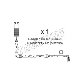 Contact d'avertissement, usure des plaquettes de frein TRUSTING OEM LR012824