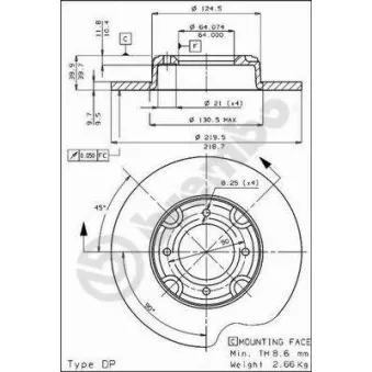 AP 10077 - Jeu de 2 disques de frein avant