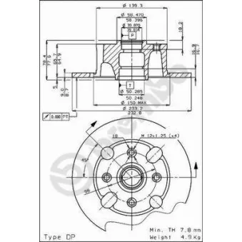 AP 14034 - Jeu de 2 disques de frein arrière