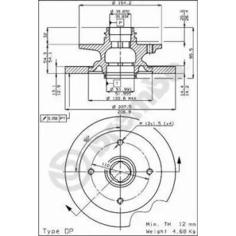 AP 14098 - Jeu de 2 disques de frein avant