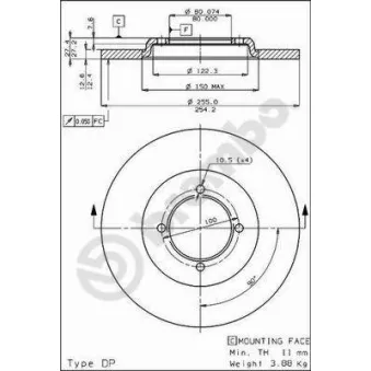 AP 14115 - Jeu de 2 disques de frein avant