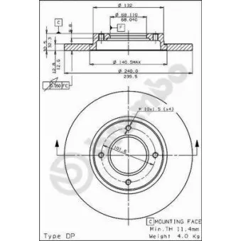 AP 14130 - Jeu de 2 disques de frein avant