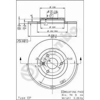 AP 14259 - Jeu de 2 disques de frein arrière