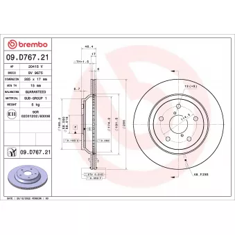 AP 20415 V - Jeu de 2 disques de frein arrière