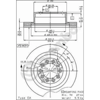 Jeu de 2 disques de frein arrière AP [24145]
