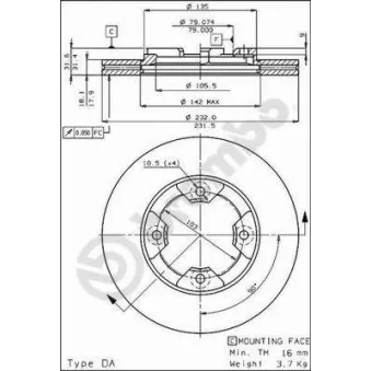 AP 24150 - Jeu de 2 disques de frein avant