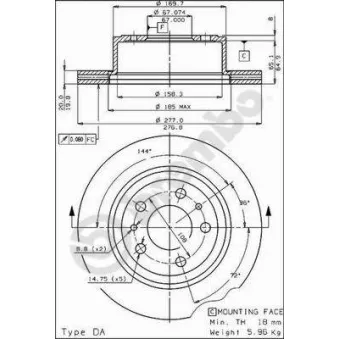 AP 24161 - Jeu de 2 disques de frein arrière