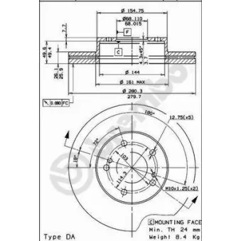 AP 24408 - Jeu de 2 disques de frein avant