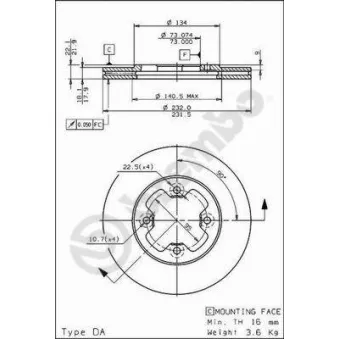 AP 24551 - Jeu de 2 disques de frein avant