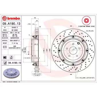 AP 25482 Z - Jeu de 2 disques de frein arrière