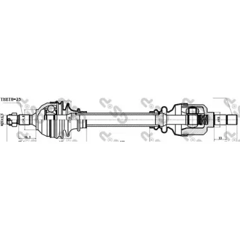 GSP 210196 - Arbre de transmission avant gauche