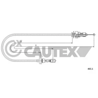 Câble d'accélération CAUTEX 019002