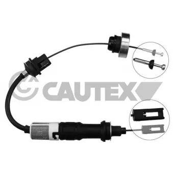 Tirette à câble, commande d'embrayage CAUTEX 019031