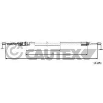 Tirette à câble, frein de stationnement CAUTEX OEM 7700427498