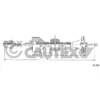 Tirette à câble, commande d'embrayage CAUTEX OEM 6025002832