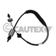 Tirette à câble, commande d'embrayage CAUTEX [028455]