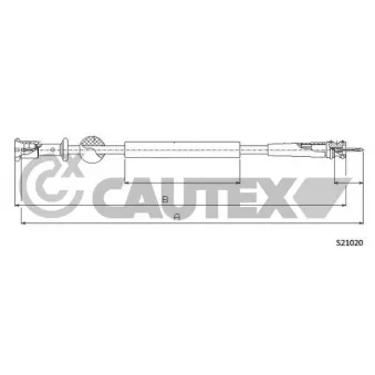Câble flexible de commande de compteur CAUTEX OEM 6123H3