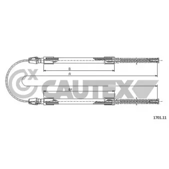 Tirette à câble, frein de stationnement CAUTEX OEM 7169714
