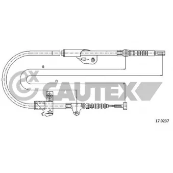 Tirette à câble, frein de stationnement CAUTEX OEM 365300F500