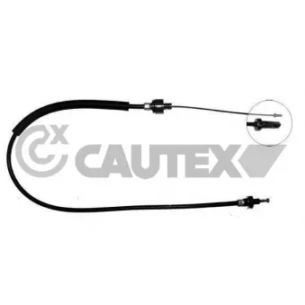 Tirette à câble, commande d'embrayage CAUTEX 081195