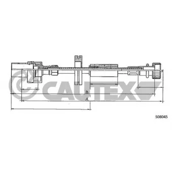 Câble flexible de commande de compteur CAUTEX OEM 6156796