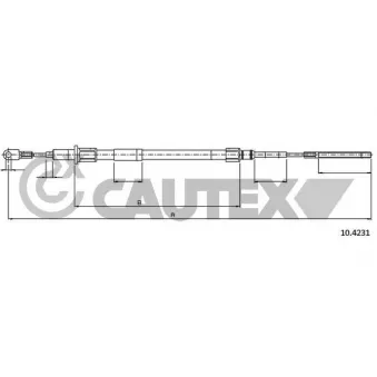 Tirette à câble, frein de stationnement CAUTEX 208028