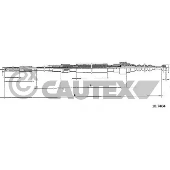 CAUTEX 460035 - Tirette à câble, frein de stationnement