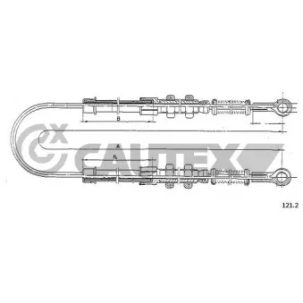 Tirette à câble, frein de stationnement CAUTEX 760953