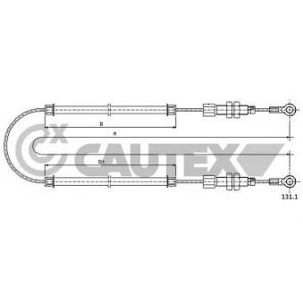Tirette à câble, frein de stationnement CAUTEX 760963