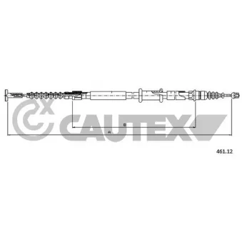 Tirette à câble, frein de stationnement CAUTEX OEM 46460478