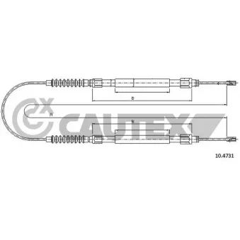 Tirette à câble, frein de stationnement CAUTEX OEM 4745V3