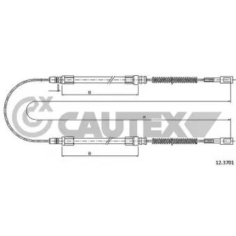 CAUTEX 761038 - Tirette à câble, frein de stationnement