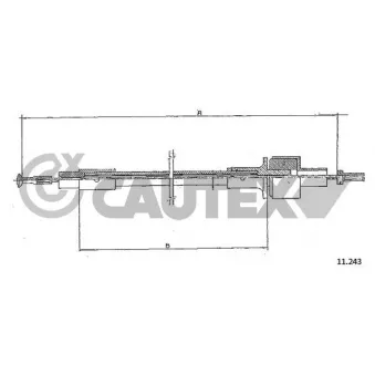 Tirette à câble, commande d'embrayage CAUTEX 761292