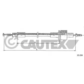 Tirette à câble, commande d'embrayage CAUTEX 761316