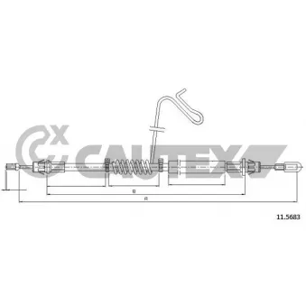 Tirette à câble, frein de stationnement CAUTEX OEM 8C1V2A635DA