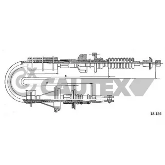 Tirette à câble, commande d'embrayage CAUTEX OEM 22910SA5672