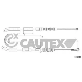 CAUTEX 761578 - Tirette à câble, frein de stationnement