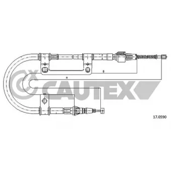 CAUTEX 761756 - Tirette à câble, frein de stationnement