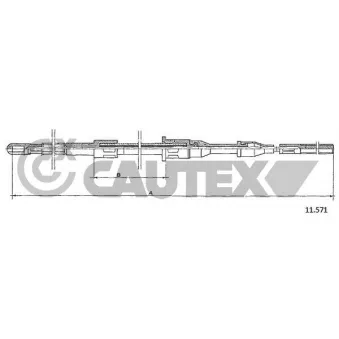 CAUTEX 761964 - Tirette à câble, frein de stationnement