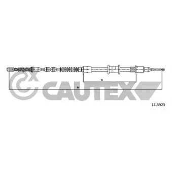Tirette à câble, frein de stationnement CAUTEX OEM 90334821